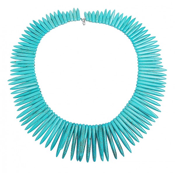 Aiyana Turquoise Spike Statement Necklace